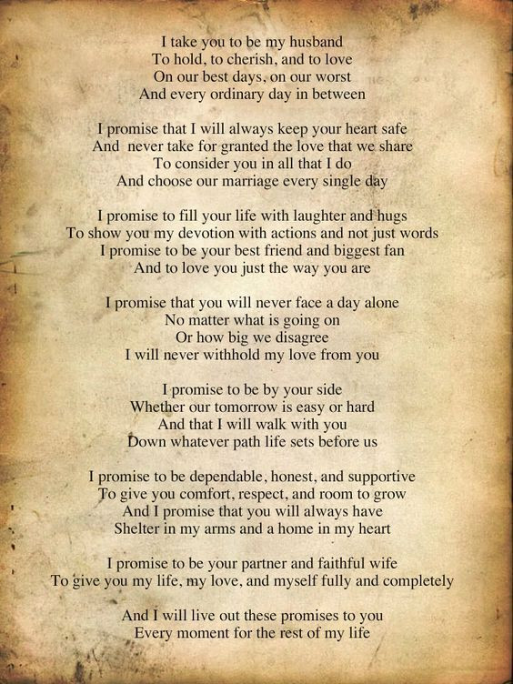 Different Wedding Vows
 Traditional Wedding Vows to Husband Make You Cry How to