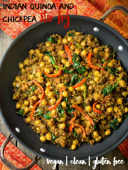 Dinner Recipes Indian Veg
 Indian Quinoa and Chickpea Stir Fry