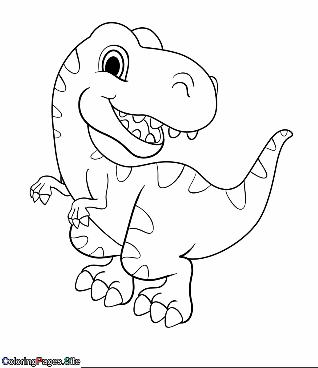 Dinosaur Coloring Pages For Toddlers
 Baby dinosaur coloring page