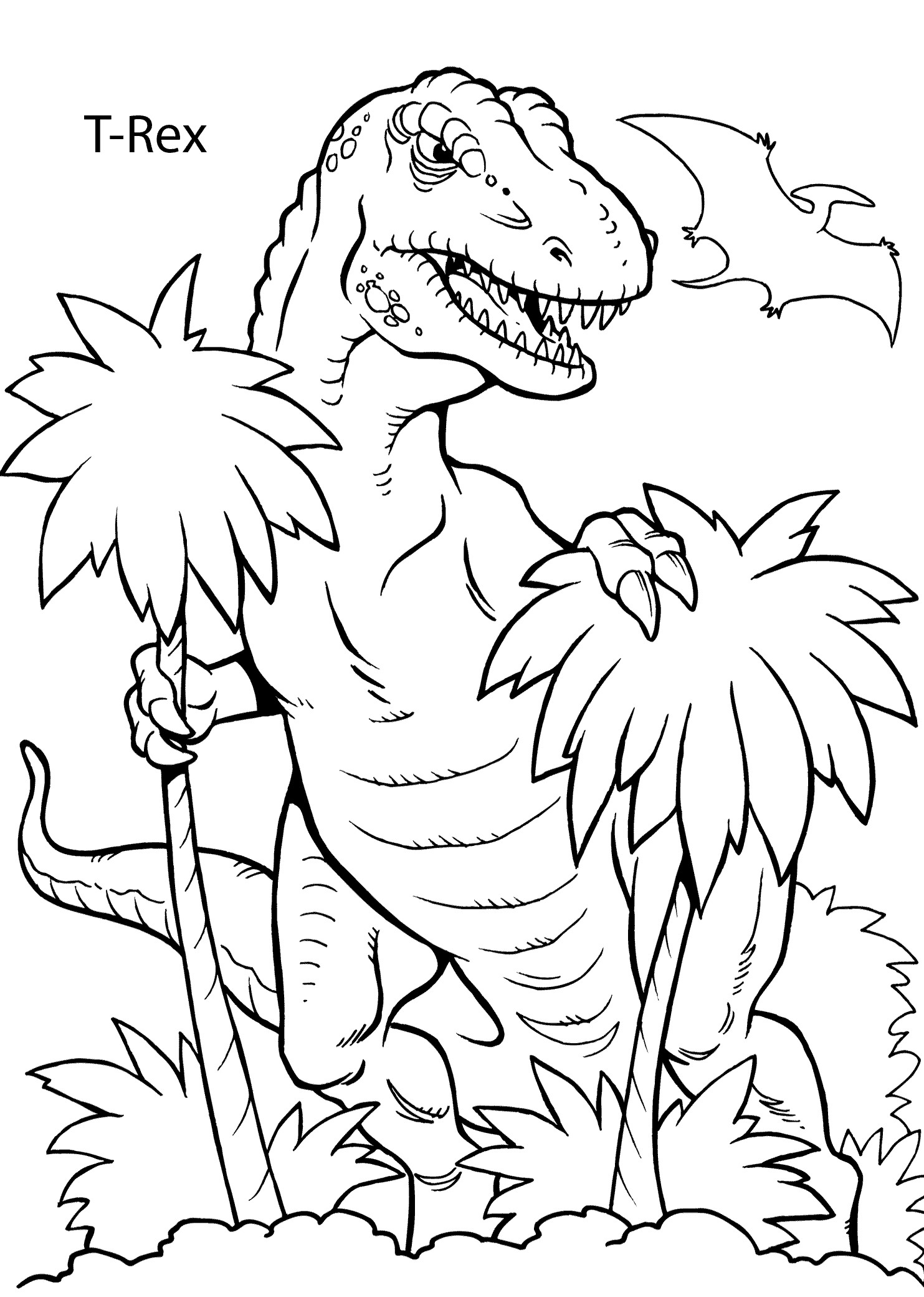 Dinosaur Coloring Pages For Toddlers
 T Rex dinosaur coloring pages for kids printable free
