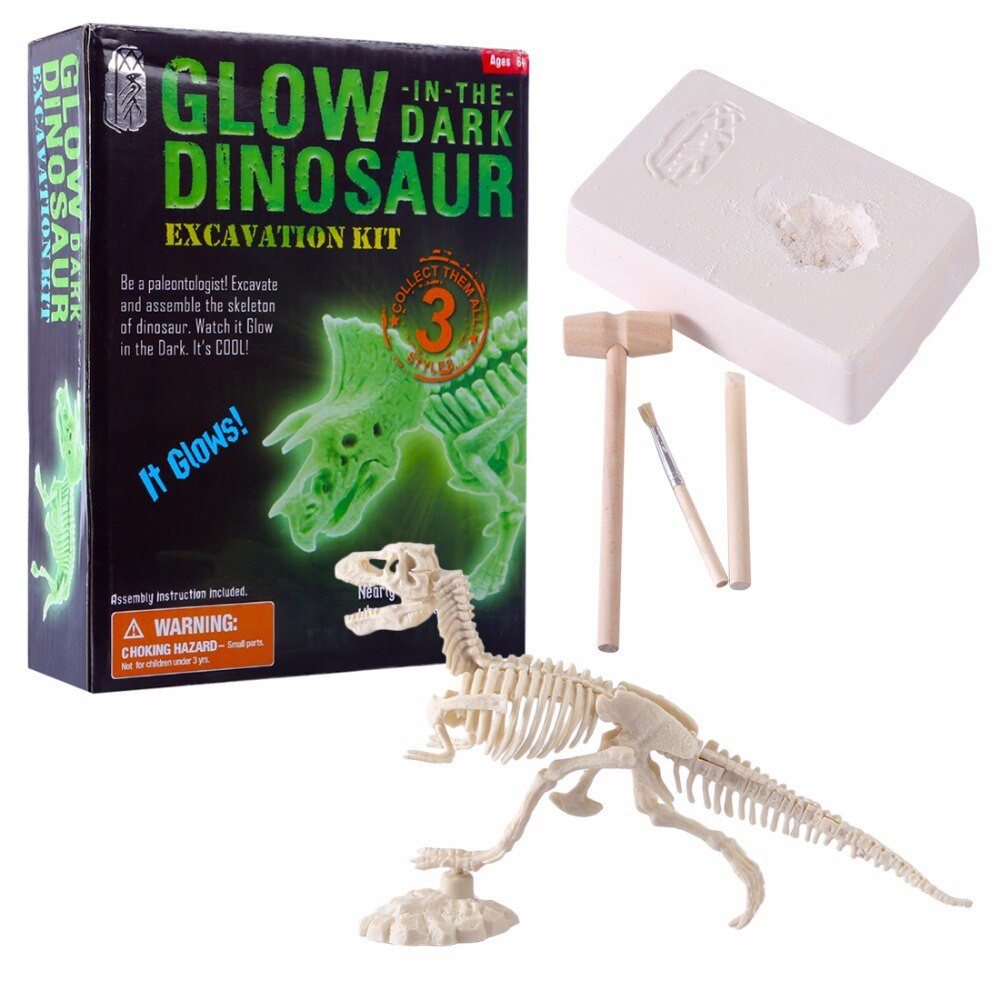 Dinosaur Excavation Kit DIY
 3D Glow In Dark Dinosaur Excavation Kit Science Digging