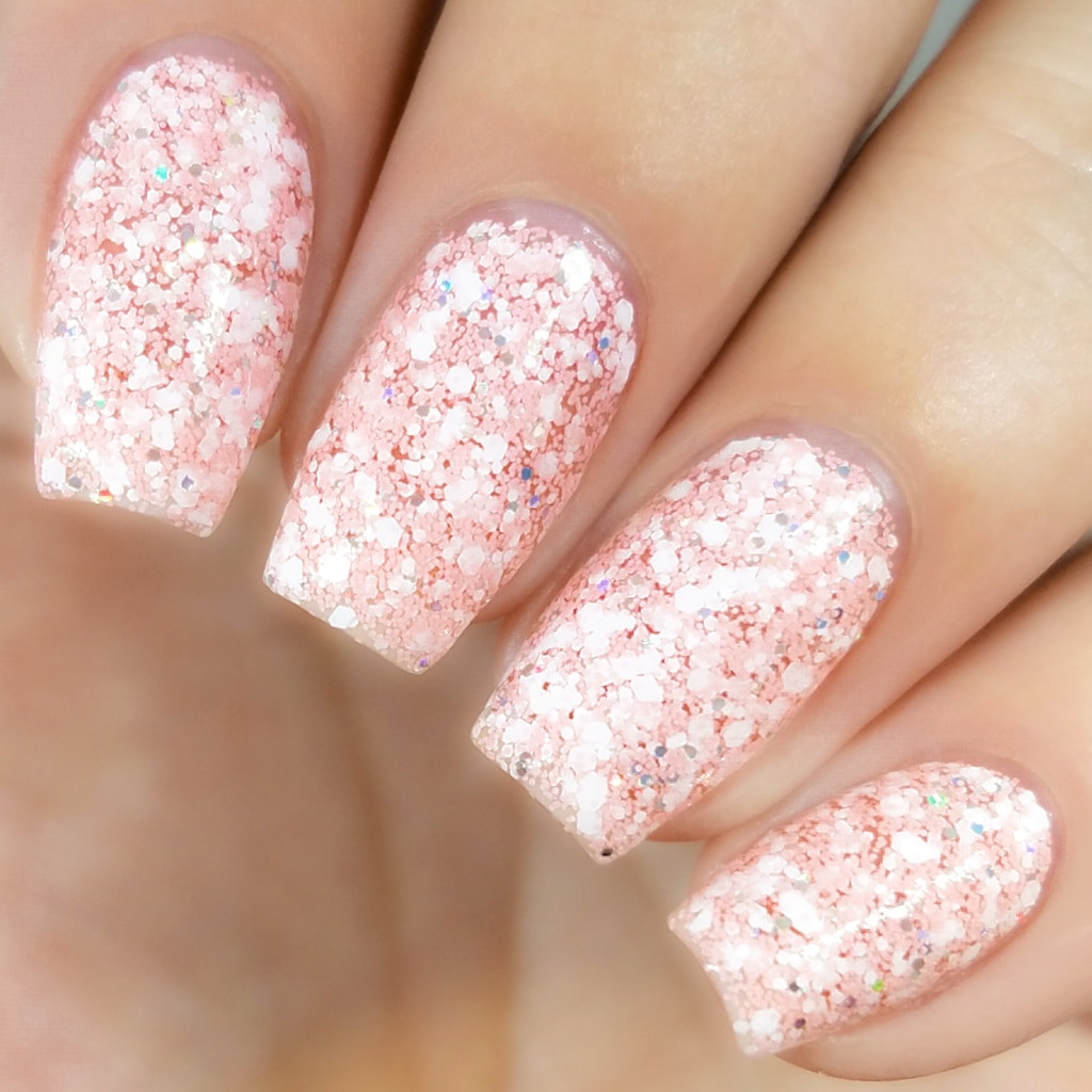 Dip Glitter Nails
 Pink And White Ombre Gel Nails With Glitter best menu