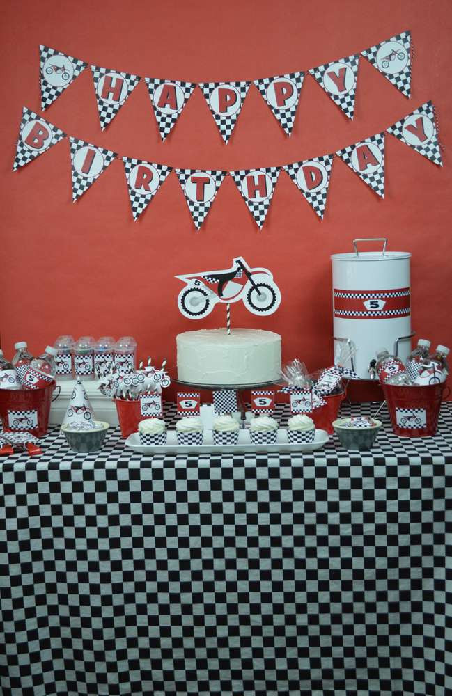 Dirt Bike Birthday Decorations
 Motorcycle MX Dirt Bike Birthday Party Ideas