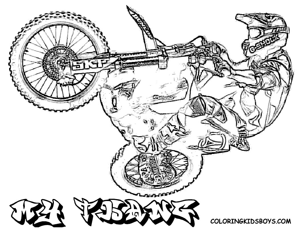 Dirt Bike Coloring Pages Boys
 Dirt Bike Coloring Pages Coloring pages for Boys