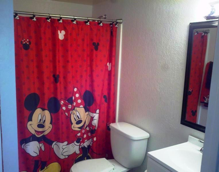 Disney Bathroom Decor
 Mickey Minnie Mouse Fabric Shower Curtain Bathroom Fun