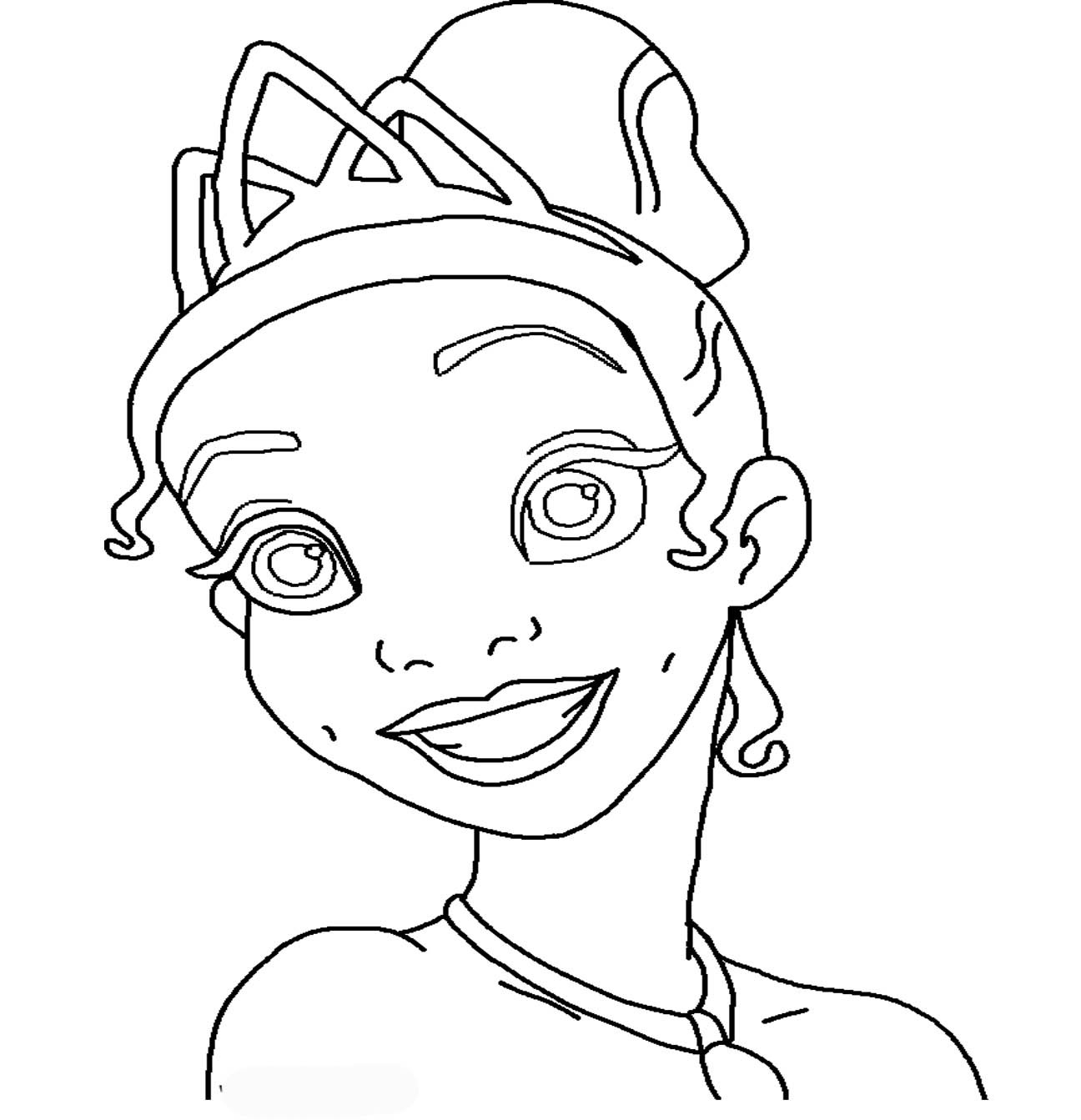 Disney Coloring Pages For Girls
 Disney Princess Tiana Coloring Pages To Girls