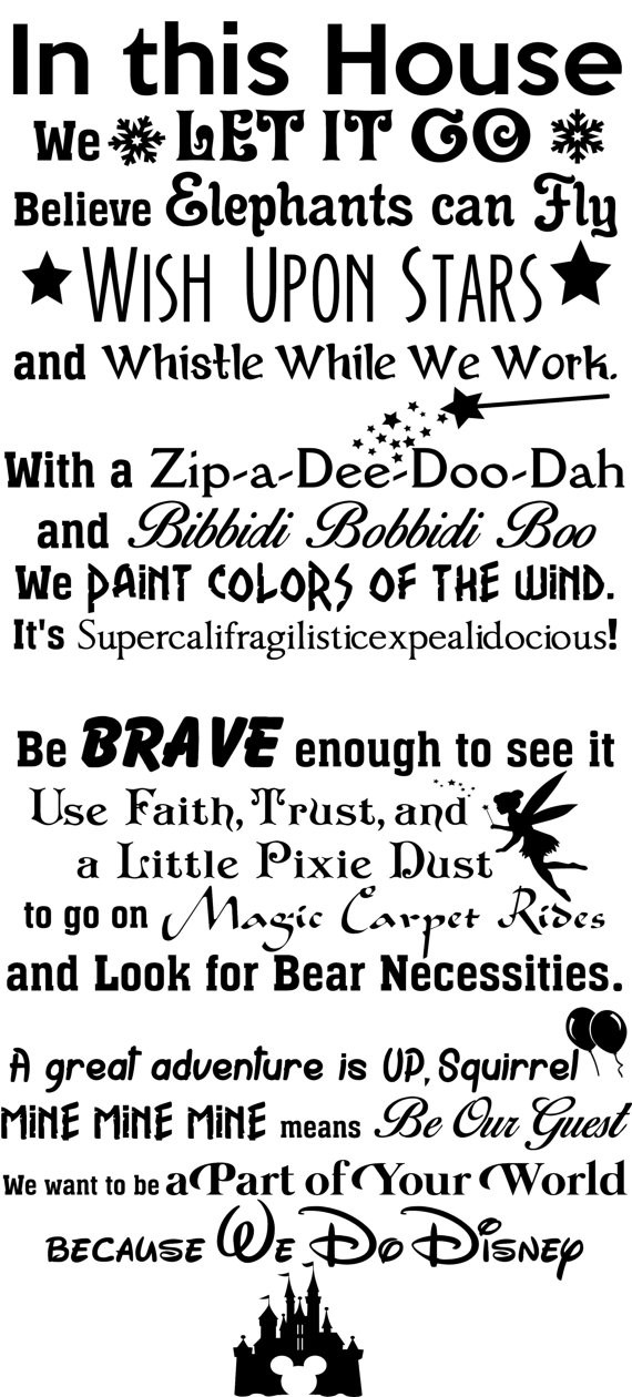 Disney Family Quote
 You are purchasing a disney wall vinyl decal quote In this