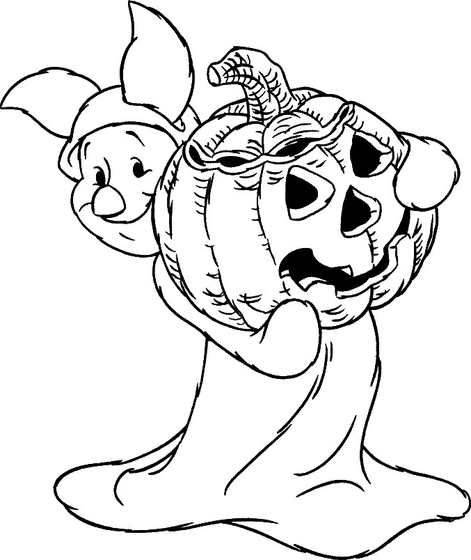 Disney Halloween Coloring Pages Printable
 Disney Halloween Pumpkin Mickey Coloring Pages
