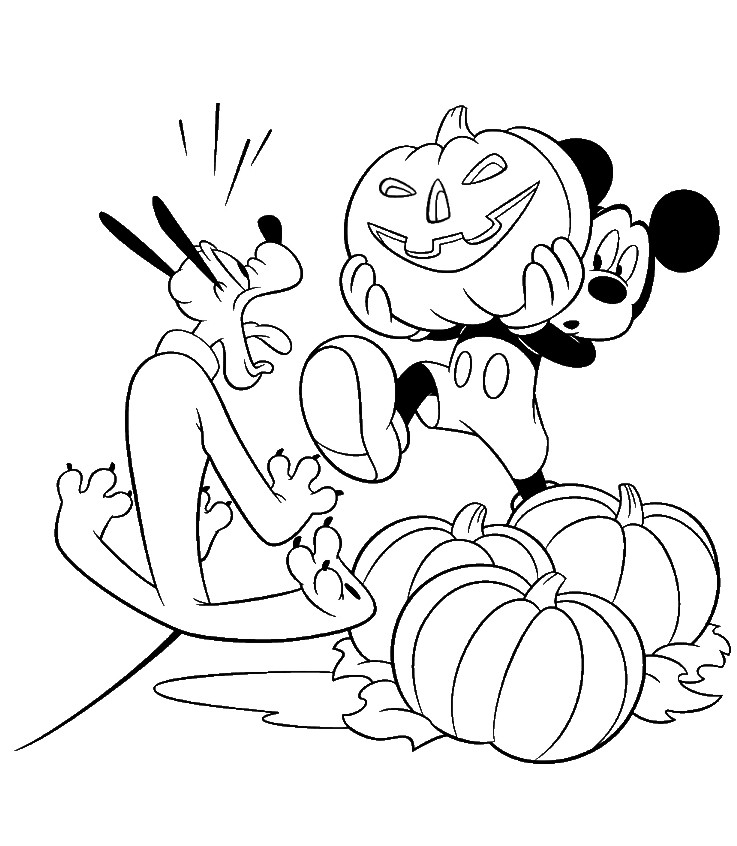 Disney Halloween Coloring Pages Printable
 Free Disney Halloween Coloring Pages Lovebugs and Postcards