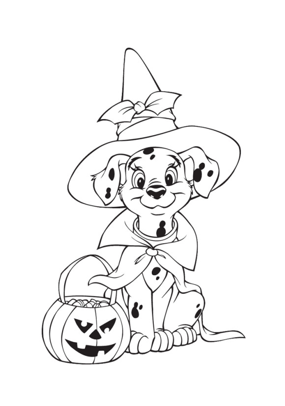 Disney Halloween Coloring Pages Printable
 Dalmation Free Halloween Coloring Pages Disney