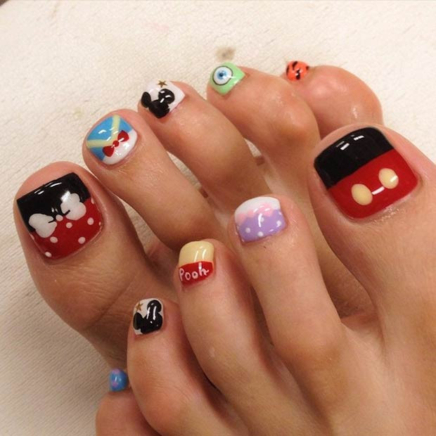 Disney Nail Ideas
 21 Super Cute Disney Nail Art Designs Page 2 of 2