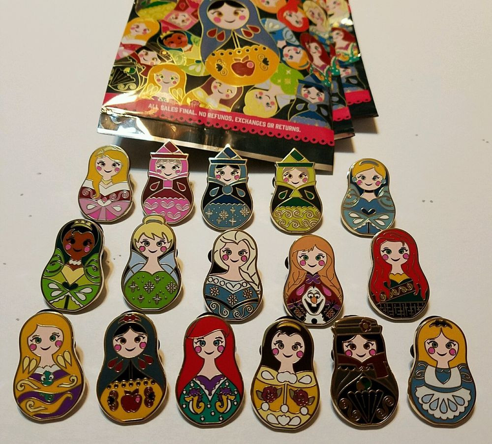 Disney Pins
 Disney Pins Princess Nesting Dolls plete 16 Pin Set