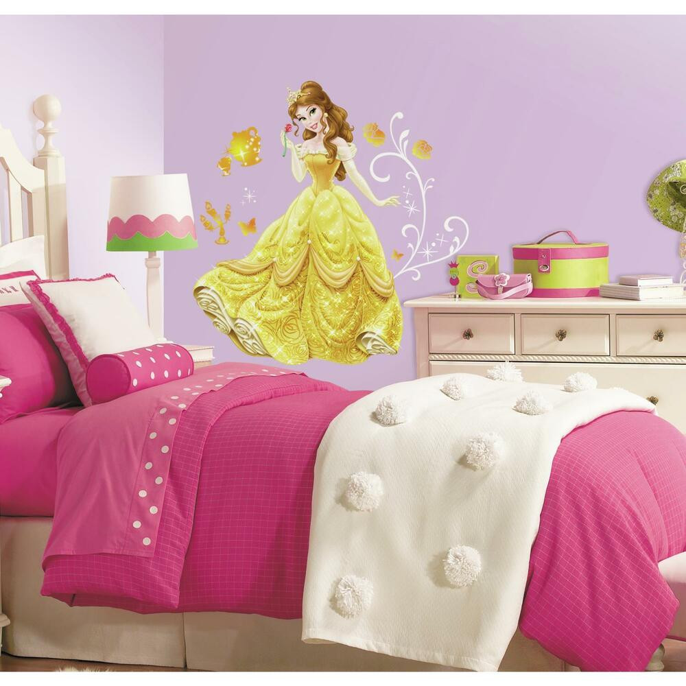 Disney Princess Bedroom Decor
 New Giant BELLE WALL DECALS Disney Princess Bell Stickers