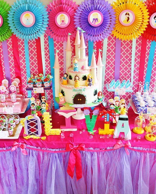 Disney Princess Tea Party Ideas
 Colorful Disney Princess Party Ideas