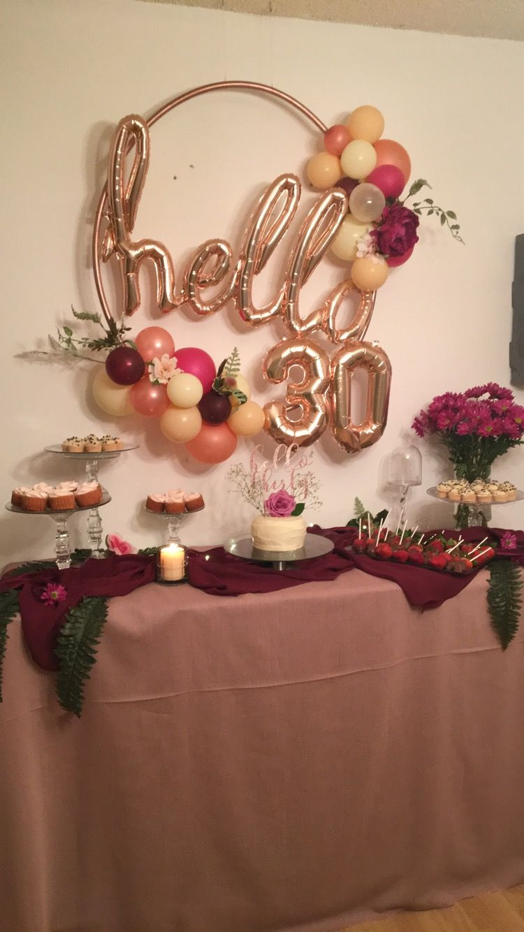 DIY 30Th Birthday Decorations
 DIY rose gold hula hoop wreath