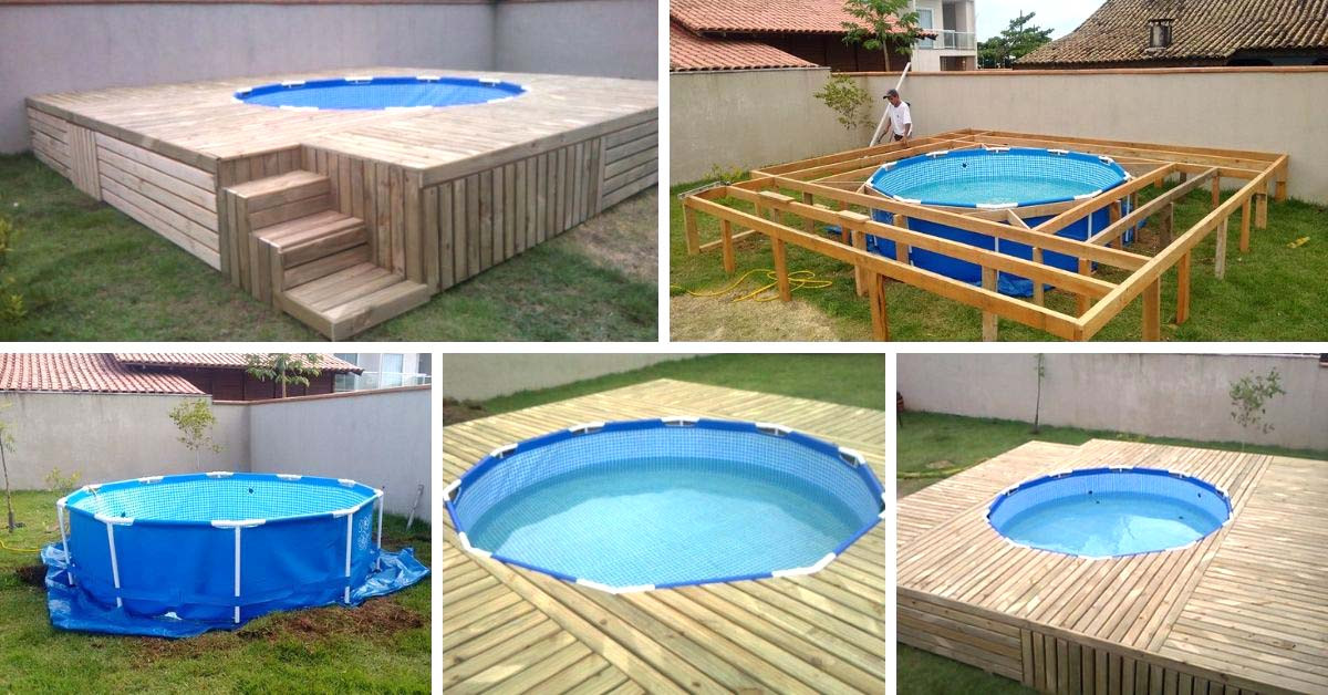 Diy Above Ground Swimming Pool
 DIY Ground Swimming Pool With Deck