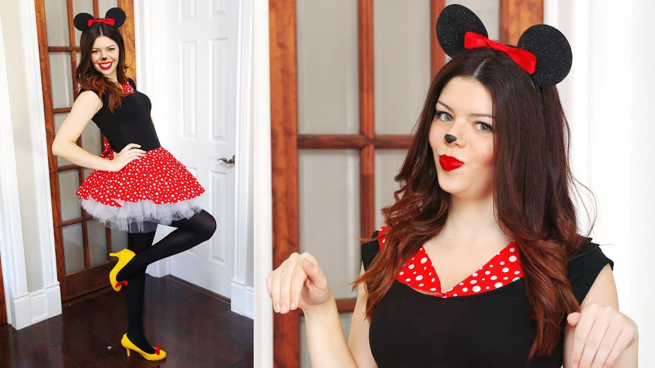DIY Adult Minnie Mouse Costume
 DIY MINNIE MOUSE HALLOWEEN COSTUME NO SEW