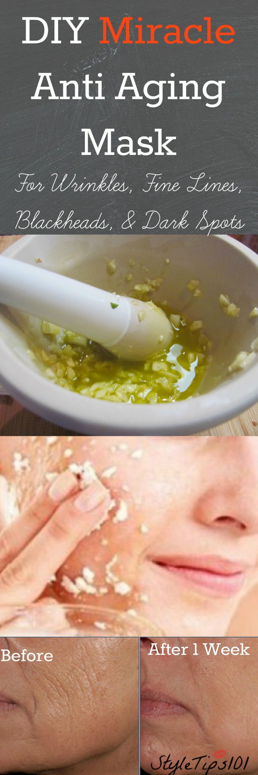 DIY Anti Aging Mask
 DIY Anti Aging Mask With Garlic & Lemon