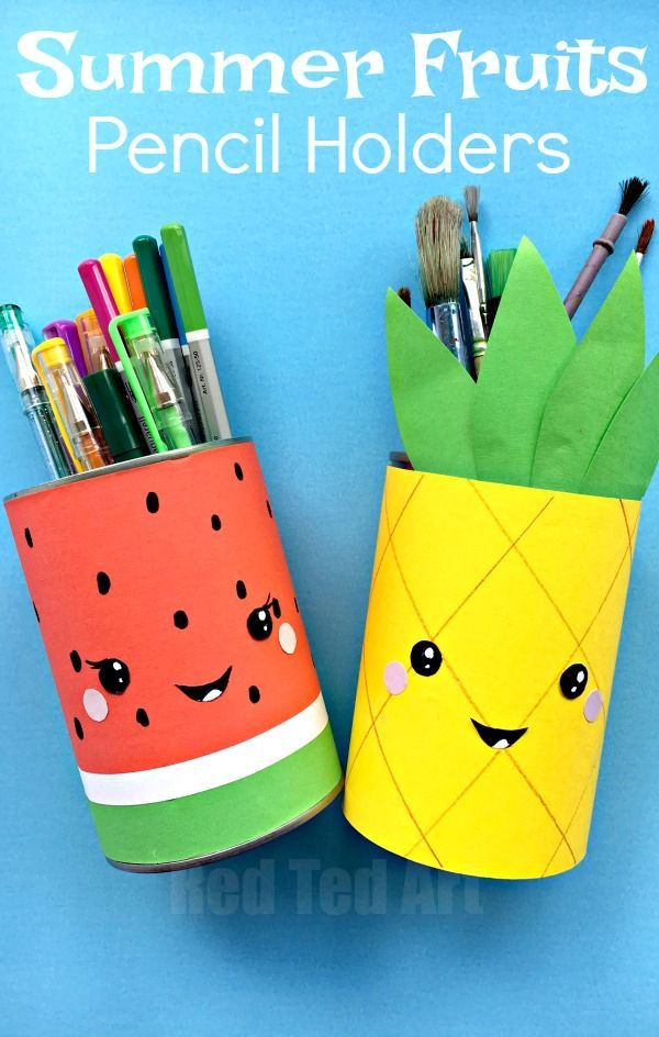 DIY Art And Craft For Kids
 Summer Pencil Holders