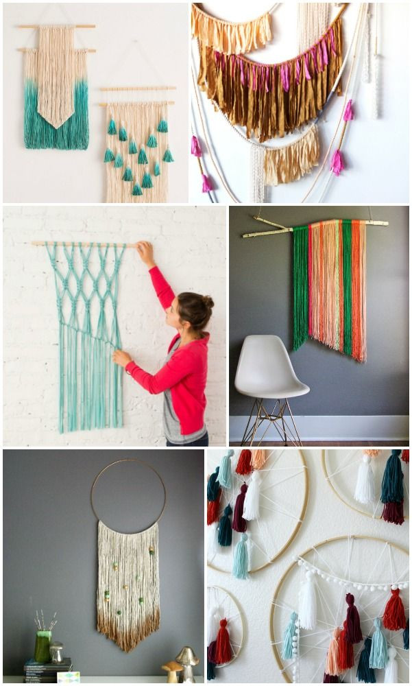 DIY Art Decor
 20 Easy DIY Yarn Art Wall Hanging Ideas DIY Home
