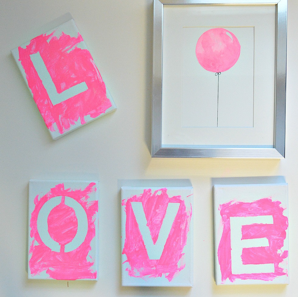 DIY Art For Kids
 Beautiful DIY Canvas Art With Kids LOVE in 4 Easy Steps
