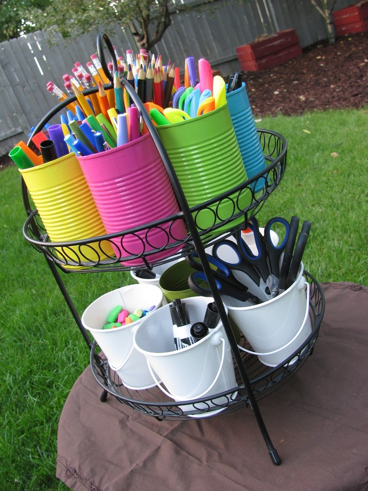DIY Art Supply Organizer
 DIY School Supplies Using Recycled Materials – 3 Boys and