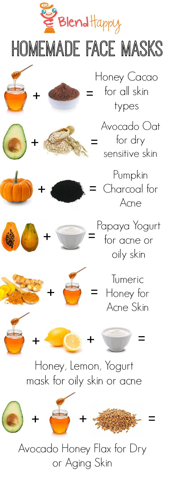 DIY At Home Face Mask
 10 Foods You Can Turn into Homemade Face Masks Blendhappy