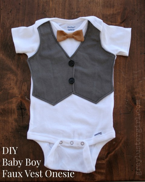 Diy Baby Boy
 DIY Baby Boy Faux Vest esie