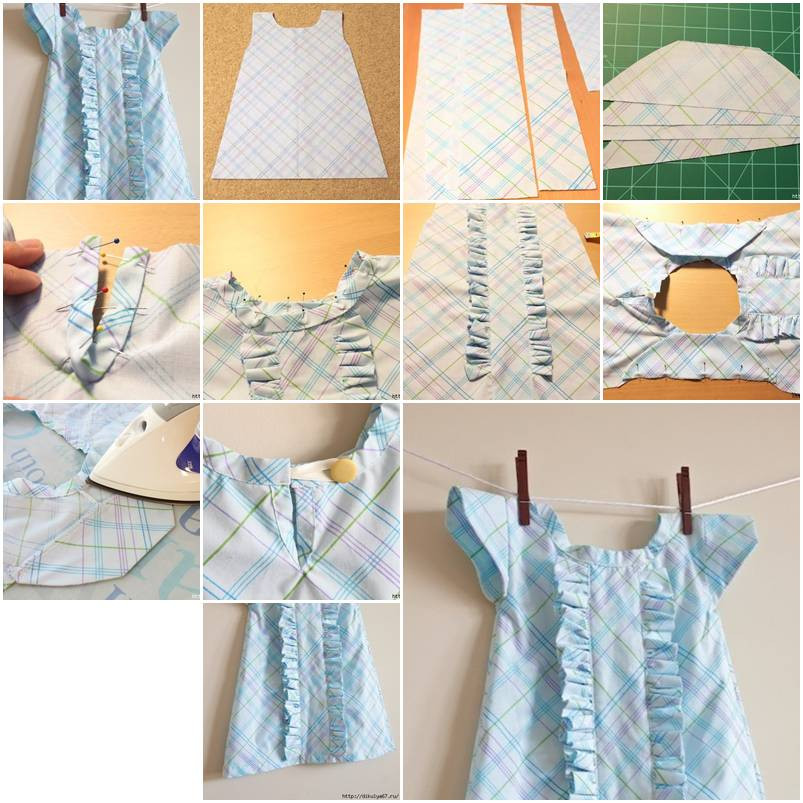 DIY Baby Clothing
 How To sew Baby clothes with Ruffles step by step DIY