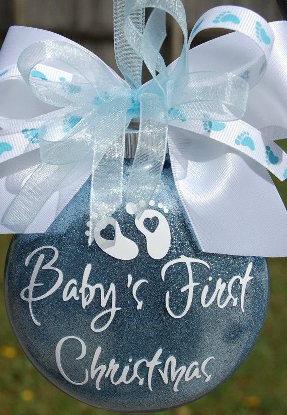 DIY Baby First Christmas Ornament
 Pin on Glitter Ornament Inspiration