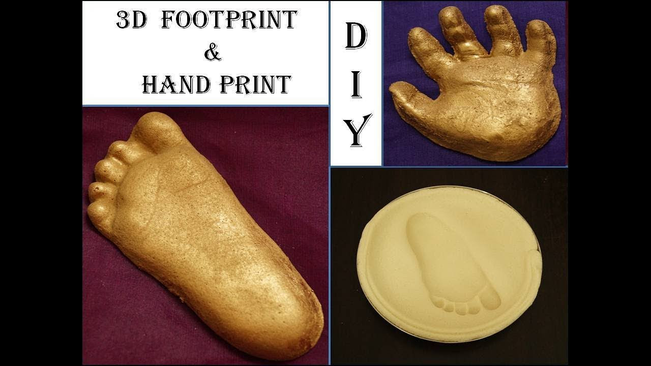 DIY Baby Footprint
 Baby Footprint And Handprint 3d DIY Imprints