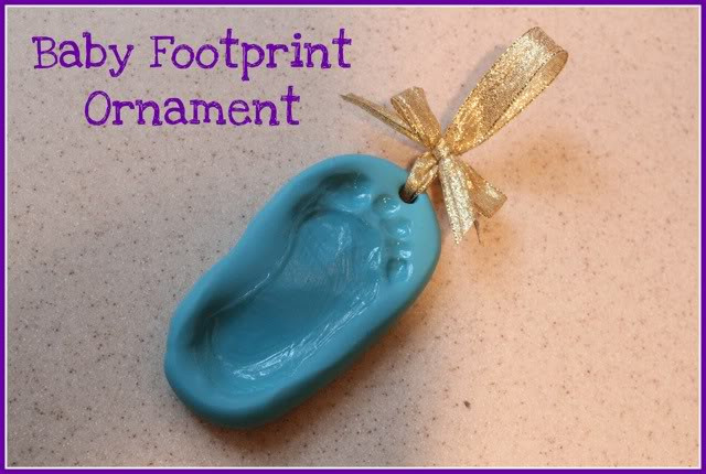 DIY Baby Footprint
 Craft Time Baby Footprint Ornament