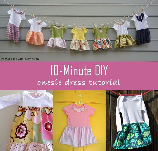 Diy Baby Girl Clothes
 10 Minute DIY esie Dress Tutorial