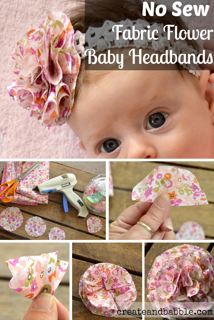 DIY Baby Headband
 Fabric Flower Baby Headbands Create and Babble