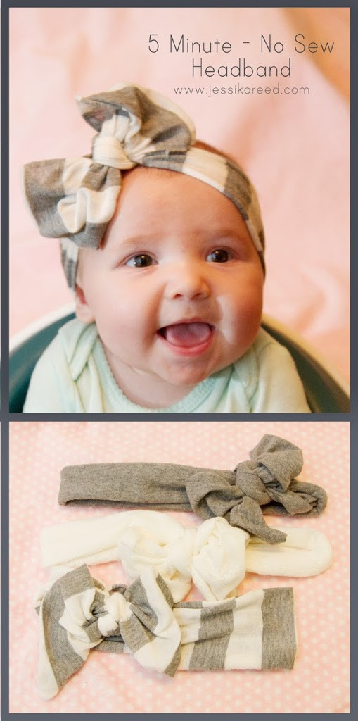 DIY Baby Headband
 5 Minute No Sew Headband JESSIKA REED