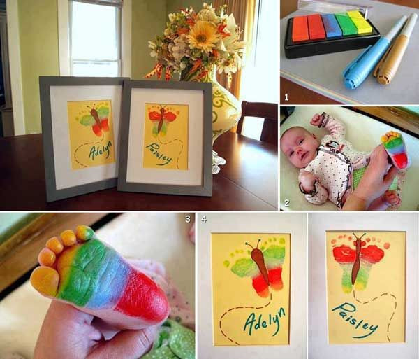 DIY Baby Pictures
 DIY Baby Foot Picture Art s and for