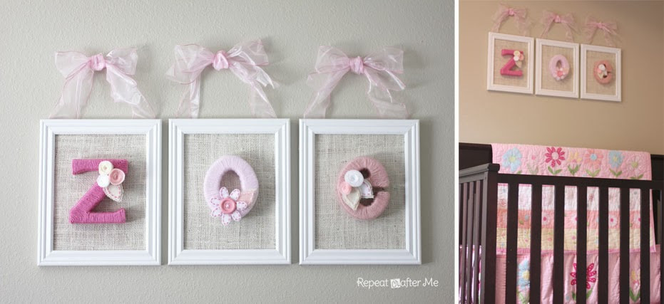 DIY Baby Rooms
 Baby Girl Nursery DIY decorating ideas Repeat Crafter Me