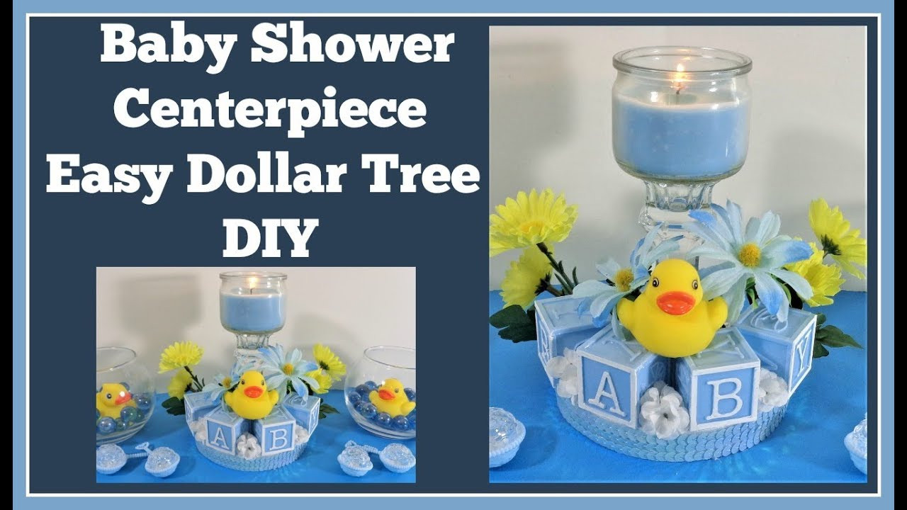 Diy Baby Shower Centerpieces For Boy
 Baby Shower Centerpiece 🍼 Dollar Tree DIY