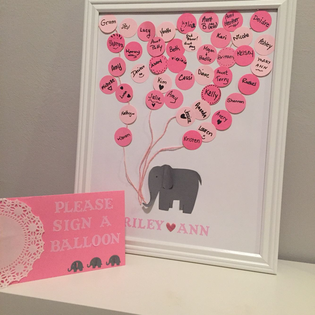 Diy Baby Shower Ideas For Girl
 Diy baby shower guest book Elephant themed for our baby