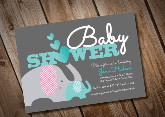 DIY Baby Shower Invitations For Boys
 DIY Printable Elephant Baby Shower Invitation Baby Boy