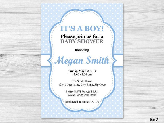 DIY Baby Shower Invitations For Boys
 Its a Boy Baby Shower Invitation DIY Printable Custom