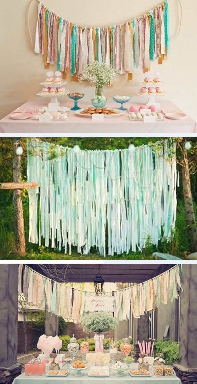 DIY Backdrops For Wedding
 DIY wedding fabric strips