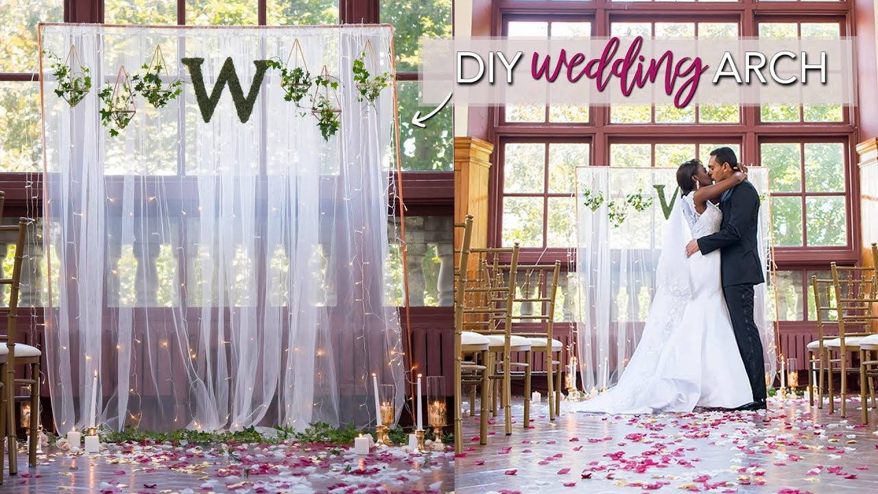 DIY Backdrops For Wedding
 DIY Wedding Ceremony Backdrop EASY & No Tools Required