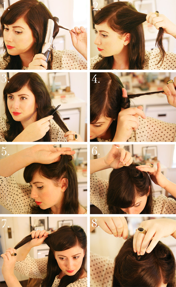 DIY Bangs For Long Hair
 30 DIY Vintage Hairstyle Tutorials for Short Medium Long