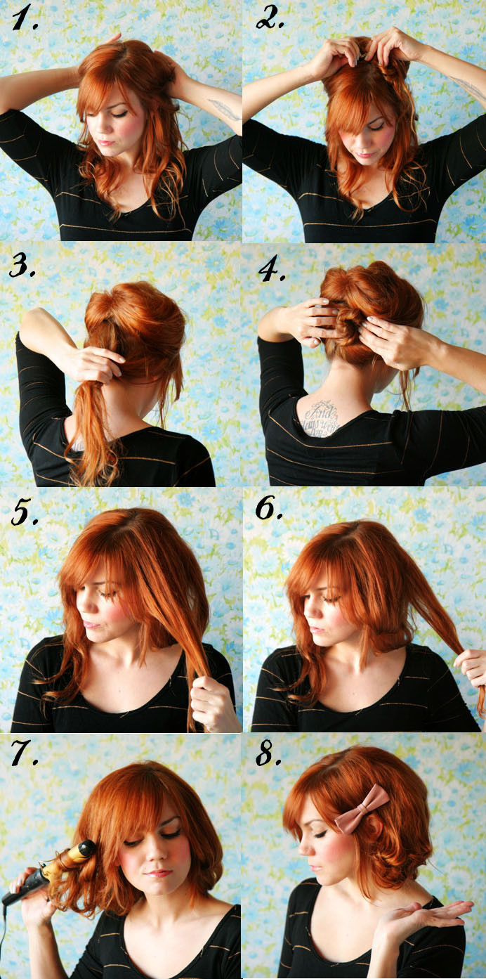 DIY Bangs For Long Hair
 How to style long hair short – A Beautiful Mess