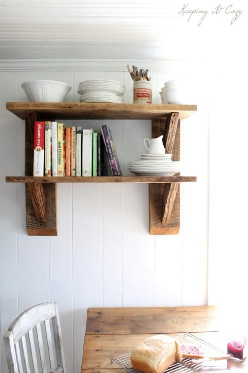 DIY Barn Wood Shelves
 40 Brilliant DIY Shelves That Will Beautify Your Home