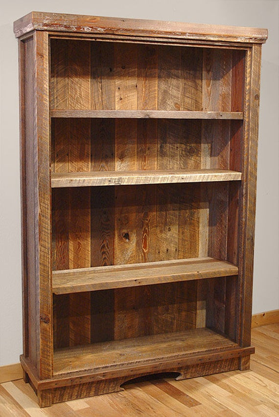 DIY Barn Wood Shelves
 Reclaimed barn wood Rustic Heritage Bookcase