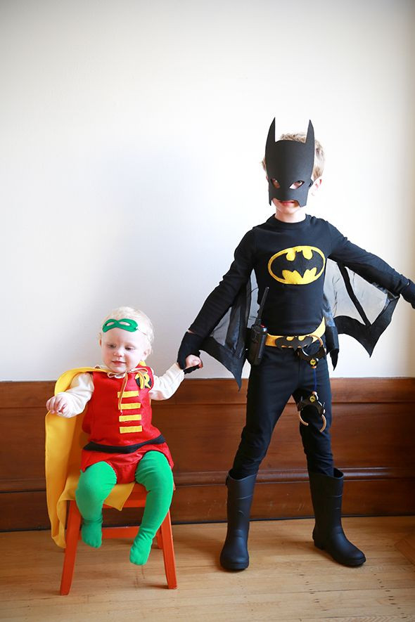 DIY Batman Costume Toddler
 Batman and Robin Costumes Say Yes blog