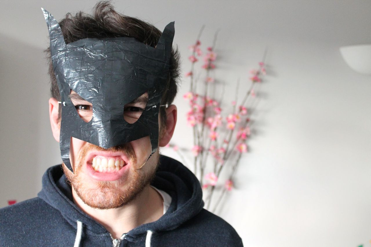 DIY Batman Mask
 Easy DIY Halloween Mask Tutorial