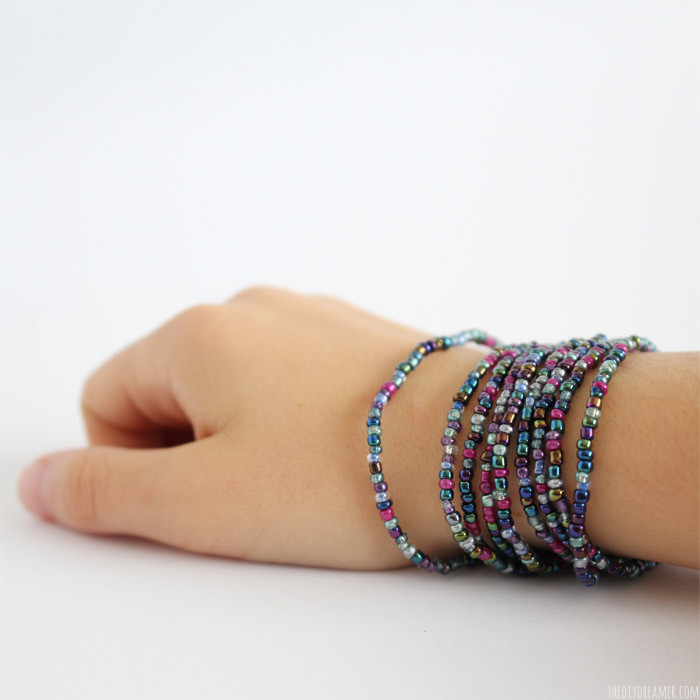 Diy Beaded Bracelets
 Easy Craft DIY Colorful Beaded Wrap Bracelet